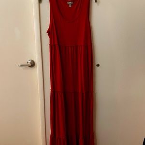 J JILL Tiered Knit MAXI Dress SZ small